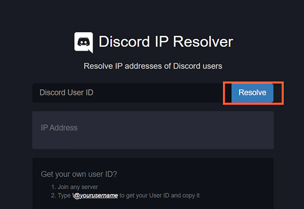 click on resolve to see the IP address