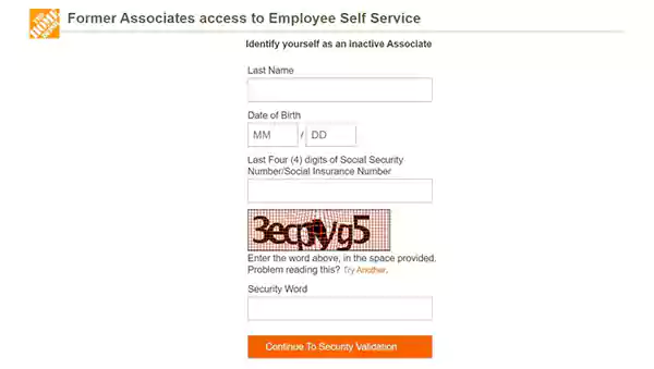 Employee self service login